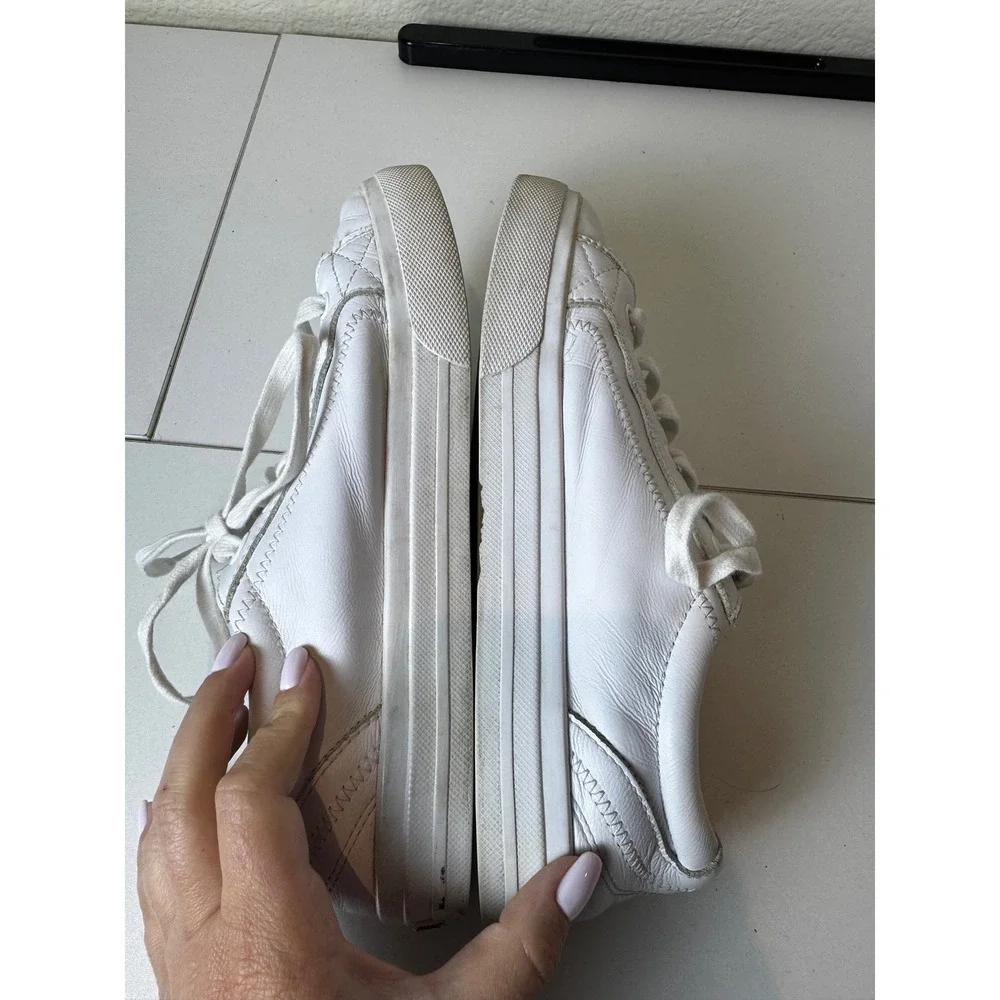 Taos Plim Soul Lux White Leather Sneakers Womens‎ 8.5 Comfort Walking Shoes